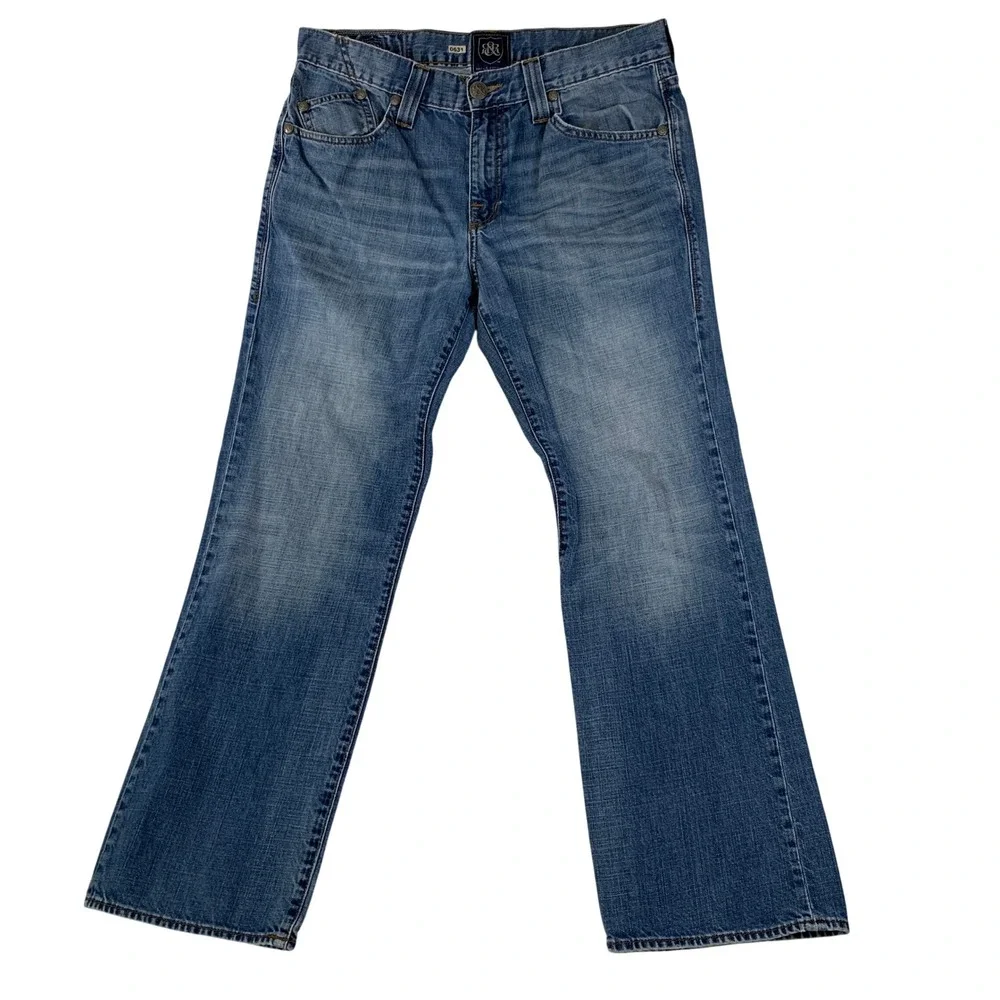 Rock &‎ Republic Men's Neil Straight Leg Denim Jeans Light Wash Blue Size 34x30
